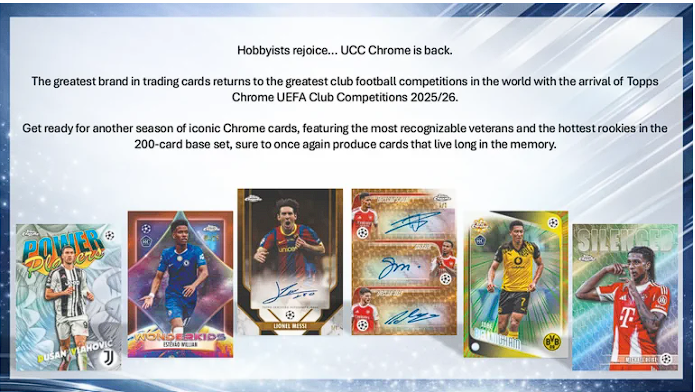 Hanger Box Topps UCC Chrome 2025/26