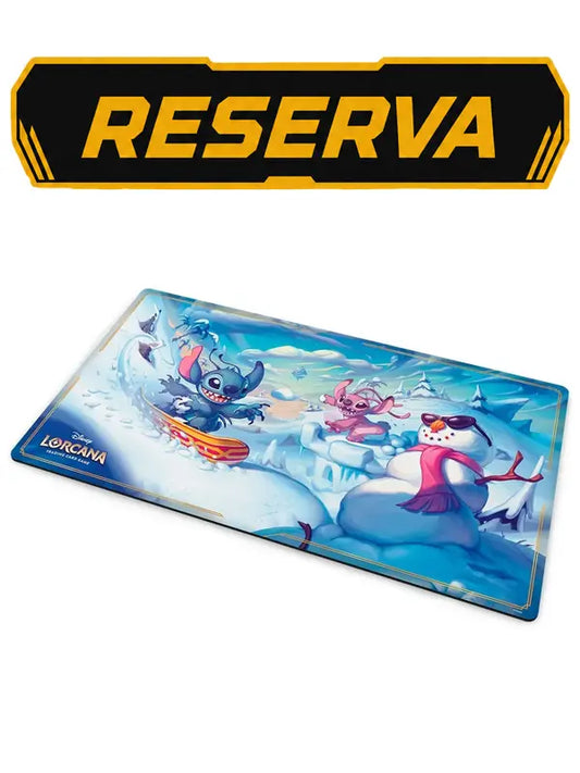 Tapete Standard Size Stitch and Angel in Winterspell Inglés Hyperia City - Disney Lorcana TCG